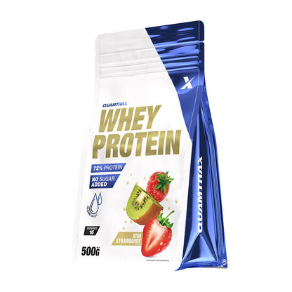 100% Whey Protein - 500g - Fresa Kiwi - Proteina De Suero Whey - Quamtrax_0