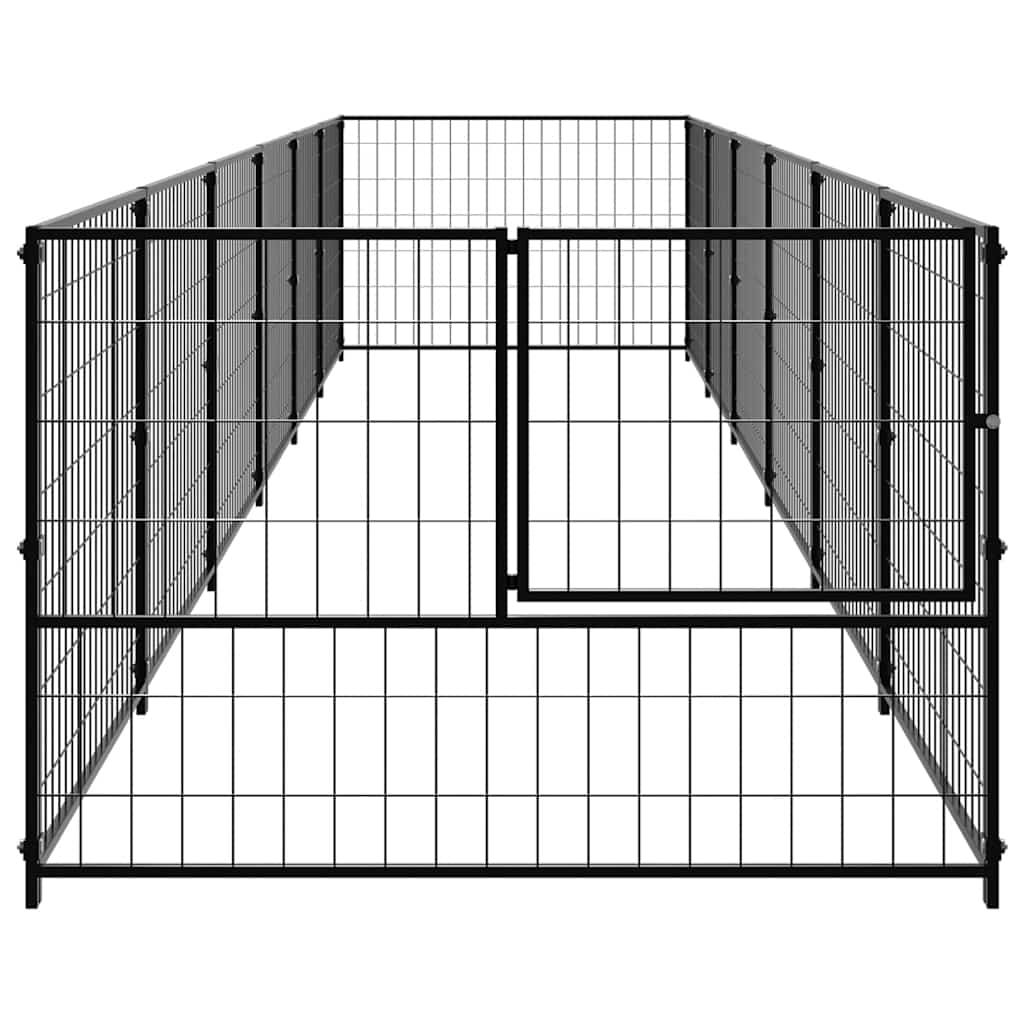 Perrera Acero 6 M² Negra_3