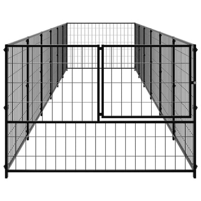 Perrera Acero 6 M² Negra_3