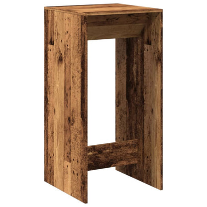 Mesa Alta De Bar Madera De Ingeniería Envejecida 51x50x103,5 Cm_0