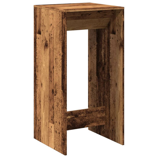 Mesa Alta De Bar Madera De Ingeniería Envejecida 51x50x103,5 Cm_0