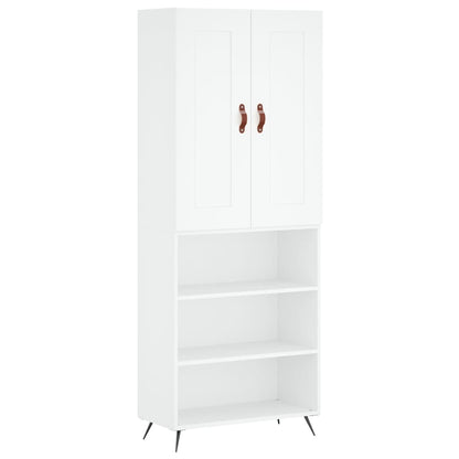 Aparador Alto Madera Contrachapada Blanco 69,5x34x180 Cm_1