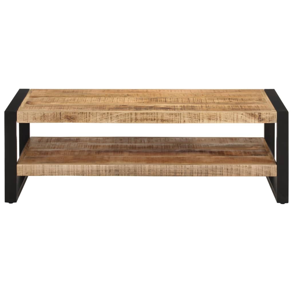 Mesa De Centro De Madera Maciza De Mango 120x55x40 Cm_0