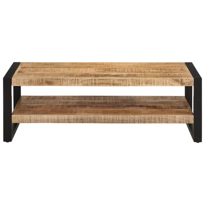 Mesa De Centro De Madera Maciza De Mango 120x55x40 Cm_0