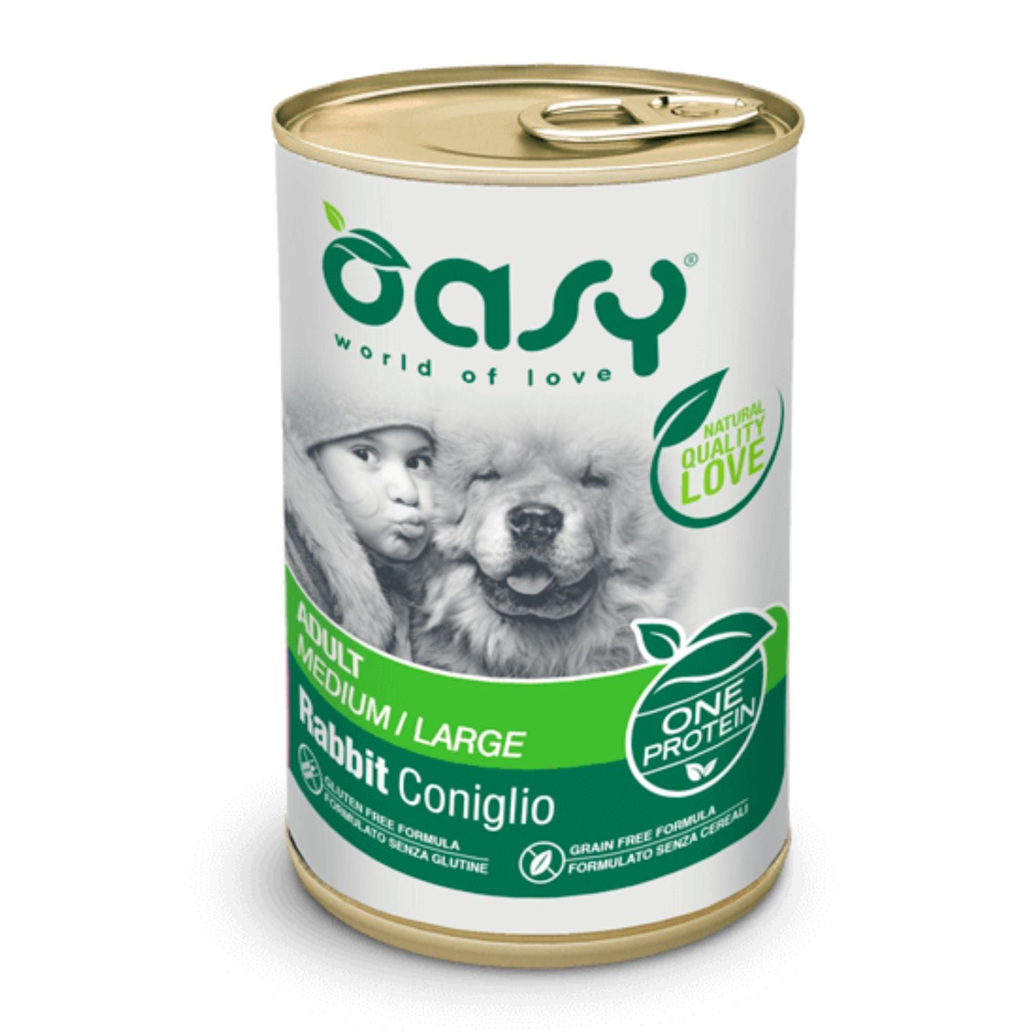 Comida Oasy Para Perro Adulto M/l De Conejo (lata 400g)_0