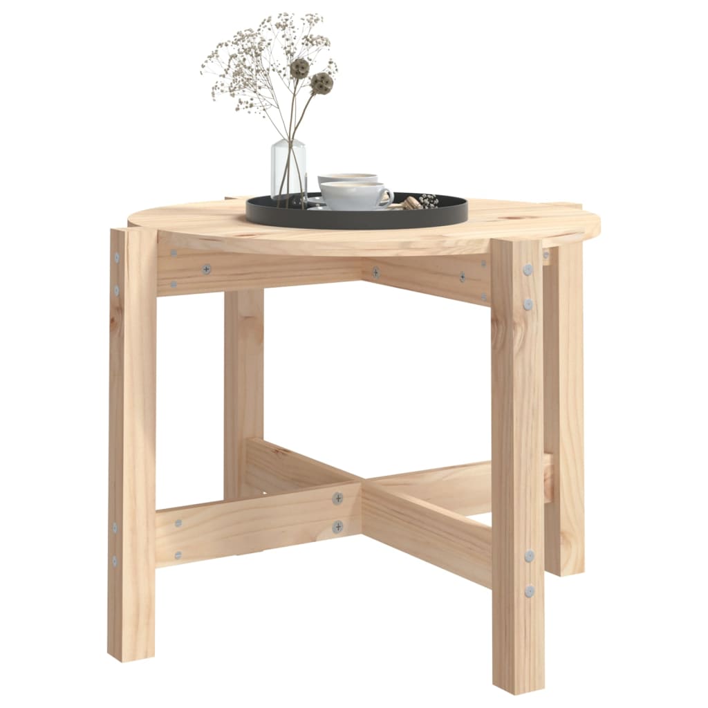 Mesa De Centro De Madera Maciza De Pino 62,5x45 Cm_2