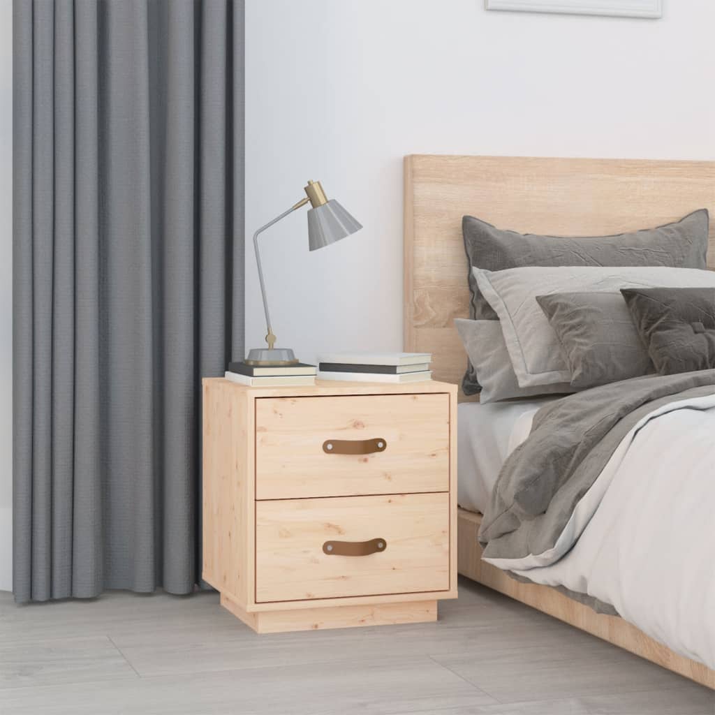 Mesitas De Noche 2 Uds Madera Maciza De Pino 40x34x45 Cm_1
