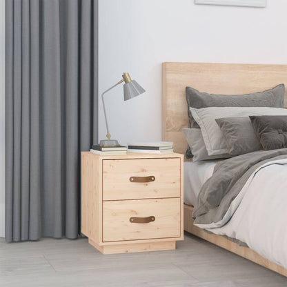 Mesitas De Noche 2 Uds Madera Maciza De Pino 40x34x45 Cm_1