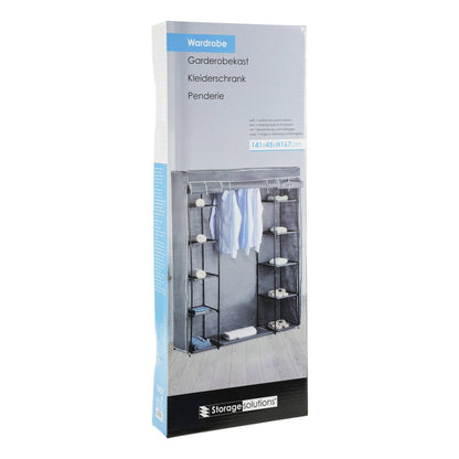 Well Home Armario De Almacenaje Camping Con Estantes Color Gris 141x45x167cm