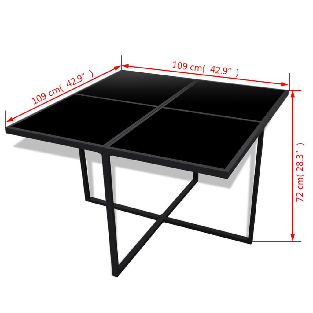 Vidaxl Set Comedor De Jardín 9 Piezas Y Cojines Ratán Sintético Negro_2