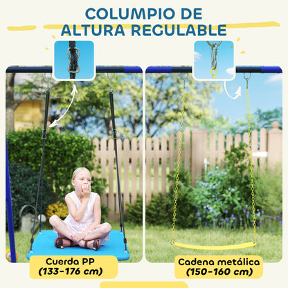 Aiyaplay Columpios Para Niños Con 3 Columpios 365x180x184 Cm Multicolor_5