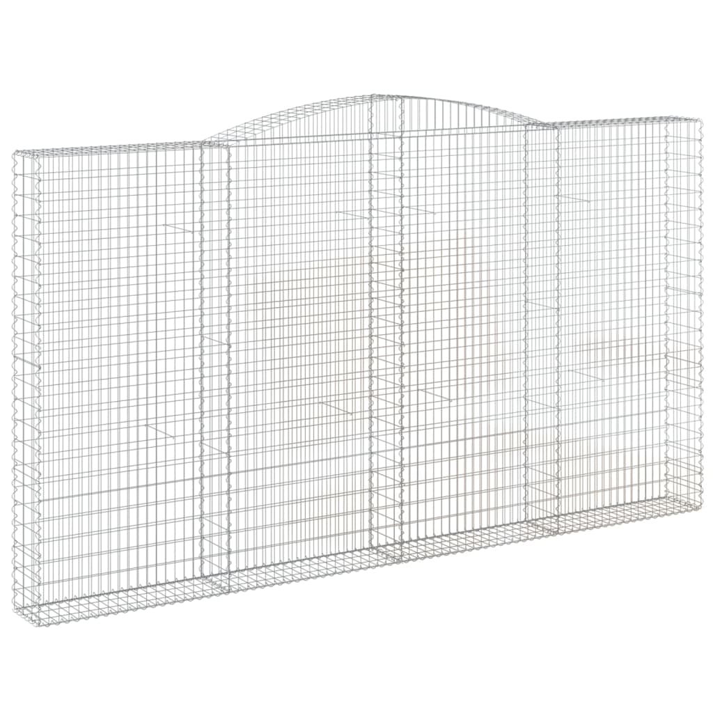 Cestas De Gaviones 2 Uds Forma De Arco Hierro 400x30x220/240 Cm_2