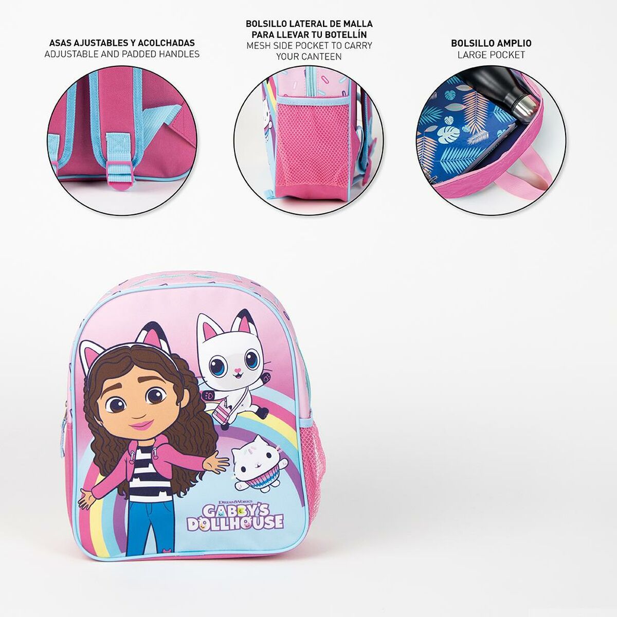 Mochila Escolar Gabby's Dollhouse Rosa 25 X 20 X 30 Cm / Vetonek_2