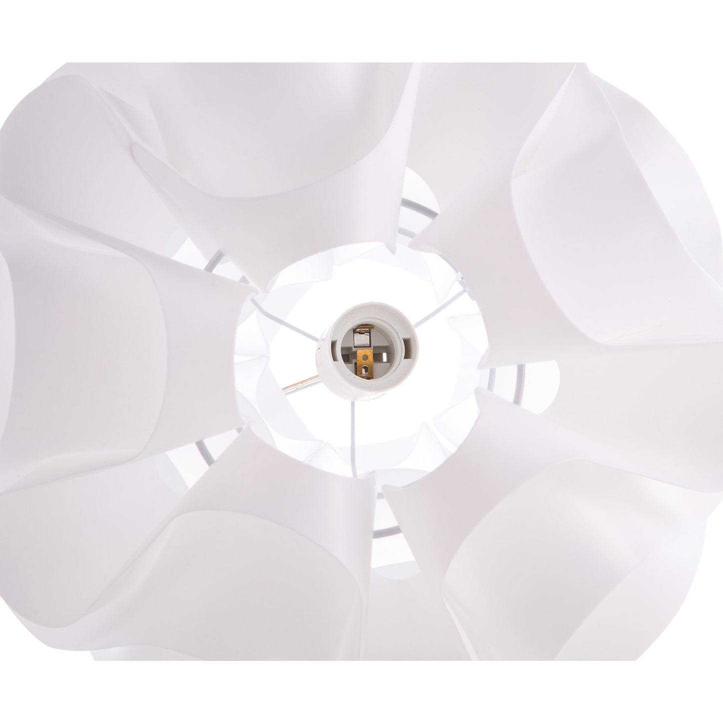 Lampara De Techo Modelo Happy, Pantalla Ligera Pvc, Ø33cm, Casquillo E27, Blanca_5