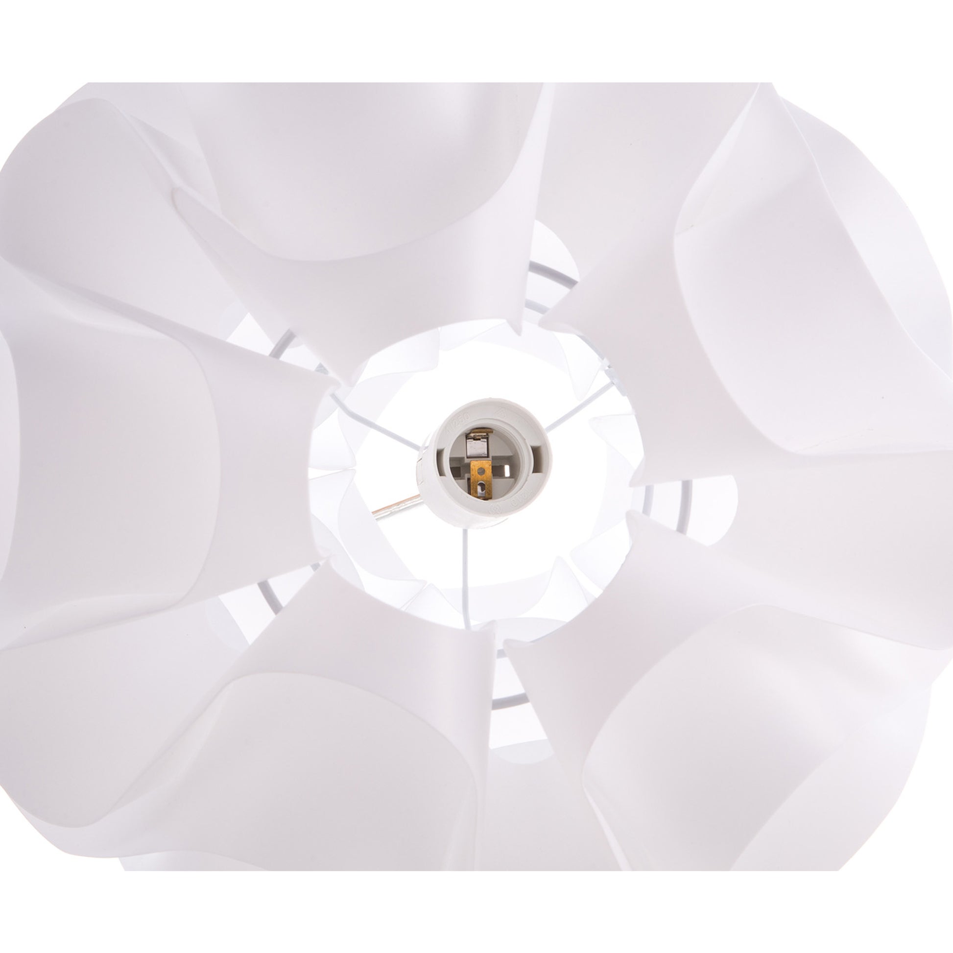 Lampara De Techo Modelo Happy, Pantalla Ligera Pvc, Ø33cm, Casquillo E27, Blanca_5