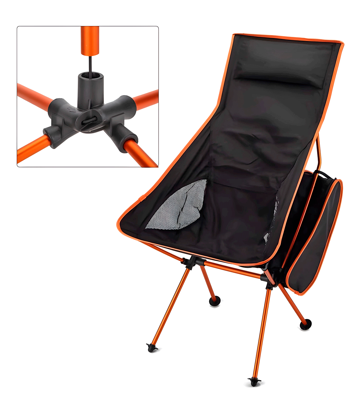 Silla Ultraligera Respaldo Alto Desmontable Aluminio_5