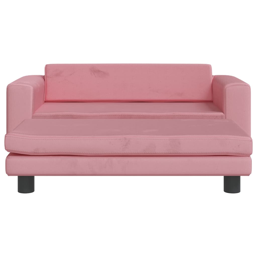 Cama Para Perros Con Extensión Terciopelo Rosa 100x50x30 Cm / Vetonek_0