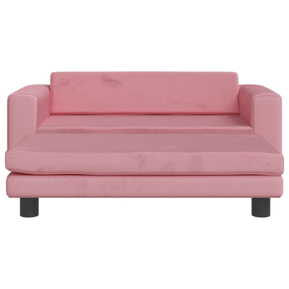 Cama Para Perros Con Extensión Terciopelo Rosa 100x50x30 Cm / Vetonek_0