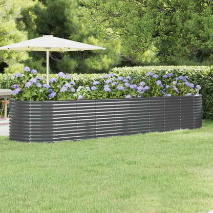 Jardinera Arriate Acero Galvanizado Antracita 396x100x68cm_1
