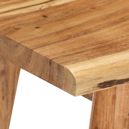 Mesita De Noche De Madera Maciza De Acacia 45x32x55 Cm_4