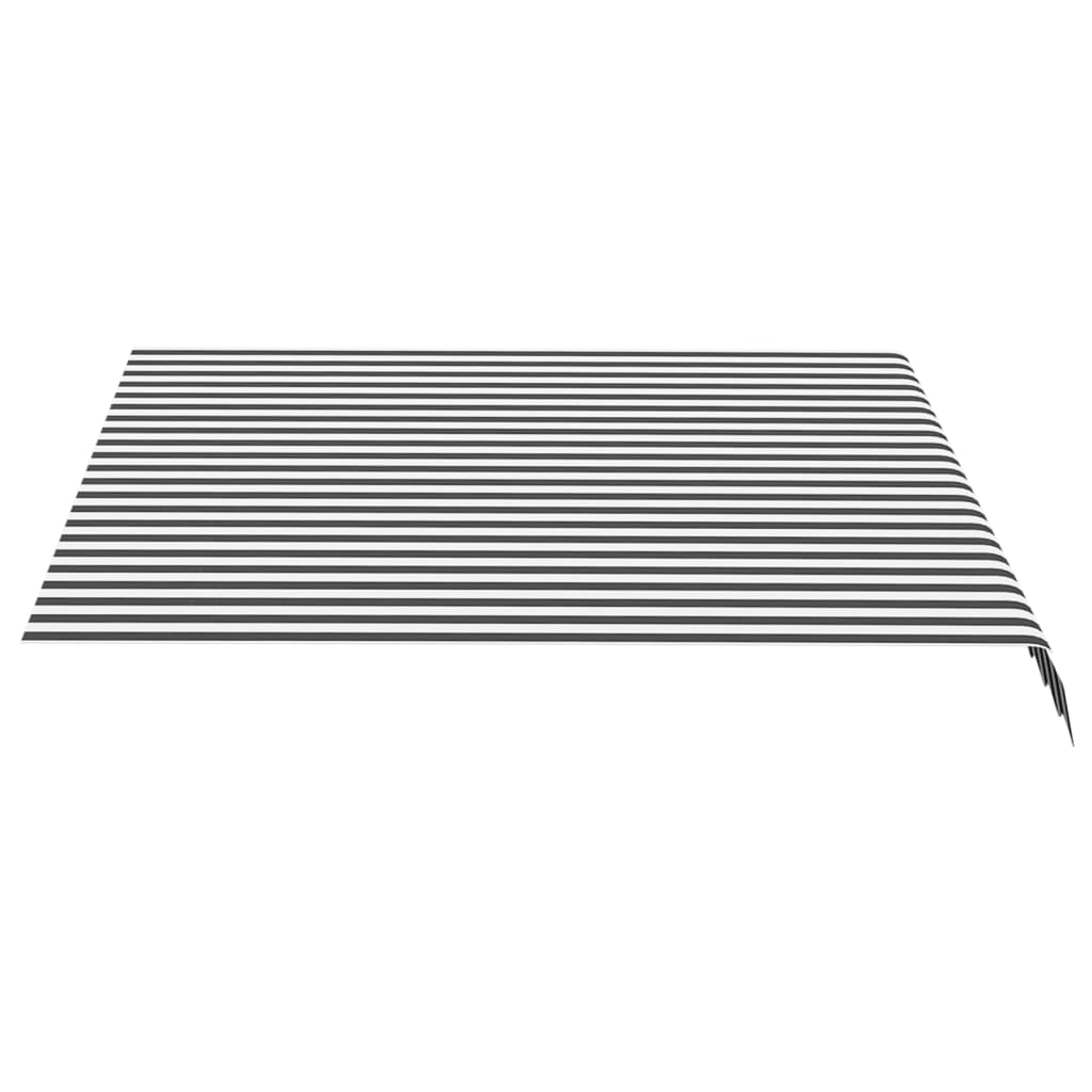 Tela De Repuesto Para Toldo Gris Antracita Y Blanco 3x2,5 M Poliéster_2