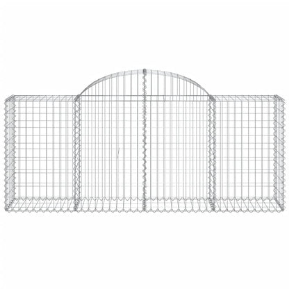 Cestas De Gaviones 4 Uds Forma De Arco Hierro 200x50x80/100 Cm_3