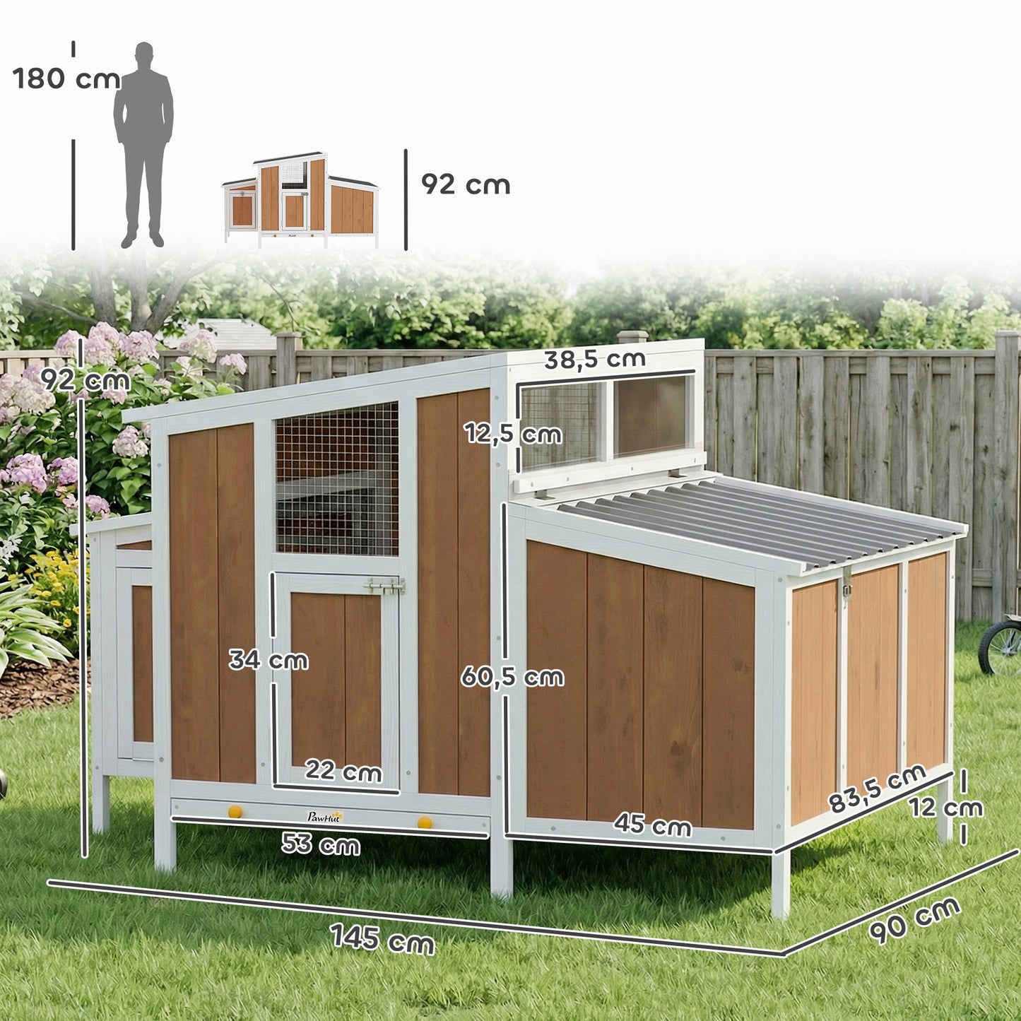 Pawhut Gallinero Para Exterior De Madera_2