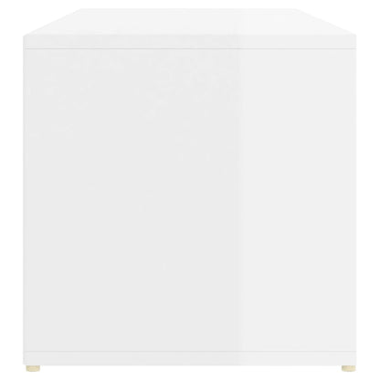 Vidaxl Banco Zapatero Madera Contrachapada Blanco Brillo 105x35x35 Cm_4