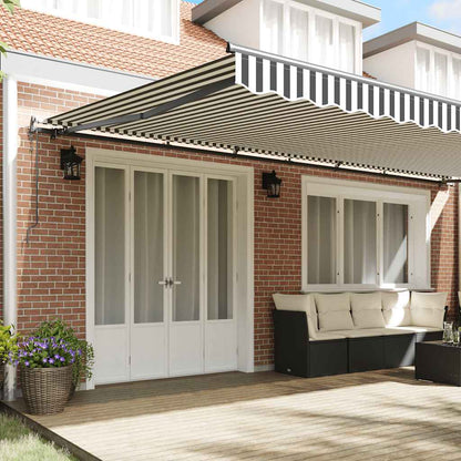 Toldo Retráctil Automático Gris Antracita Y Blanco 600x300 Cm_2