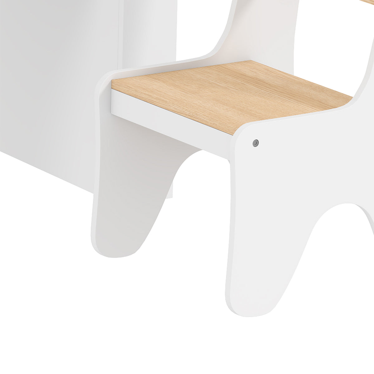 Conjunto Infantil De Mesa E Cadeira Aiyaplay Painel De Partículas, Mdf Branco_4