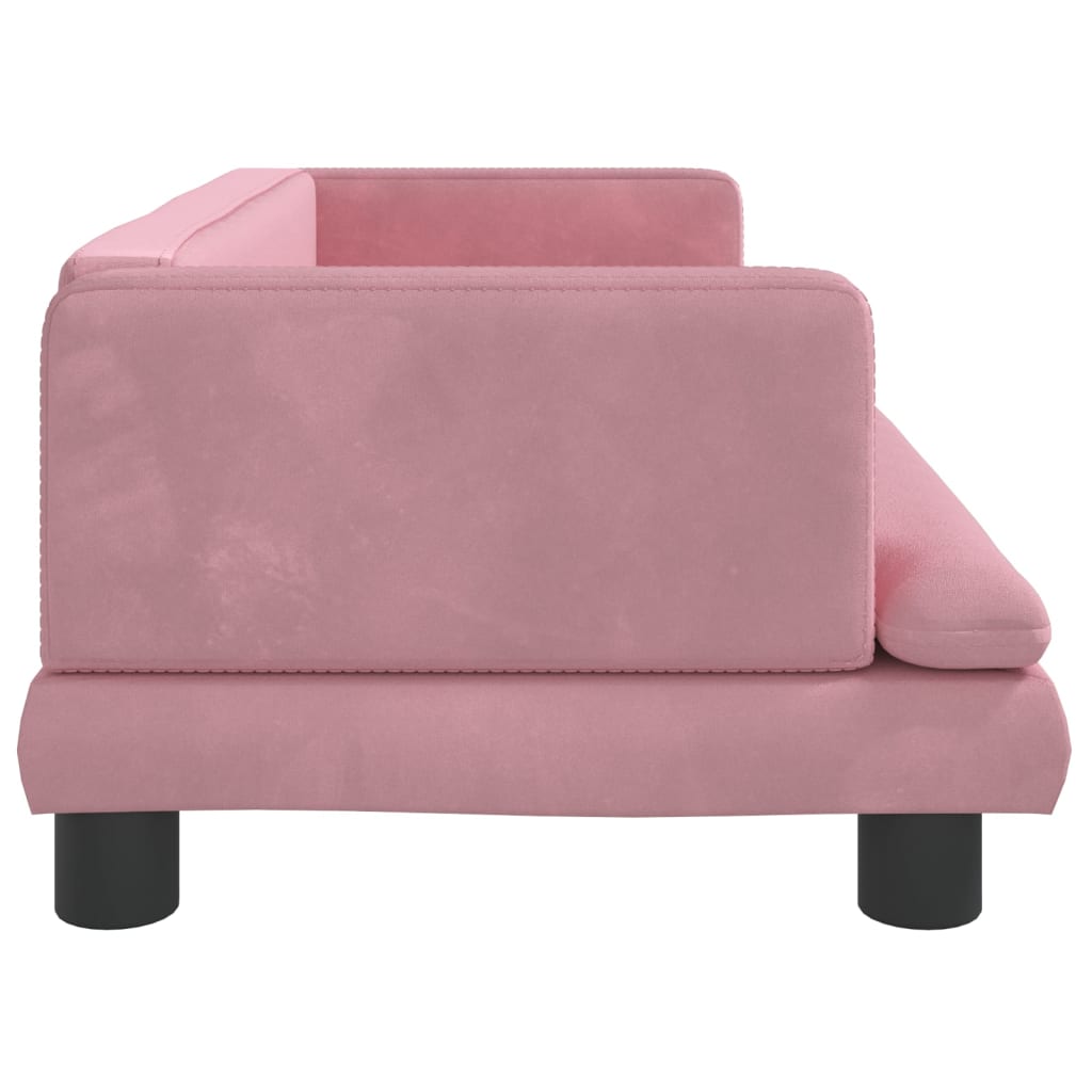 Cama Para Perros De Terciopelo Rosa 80x45x30 Cm / Vetonek_0