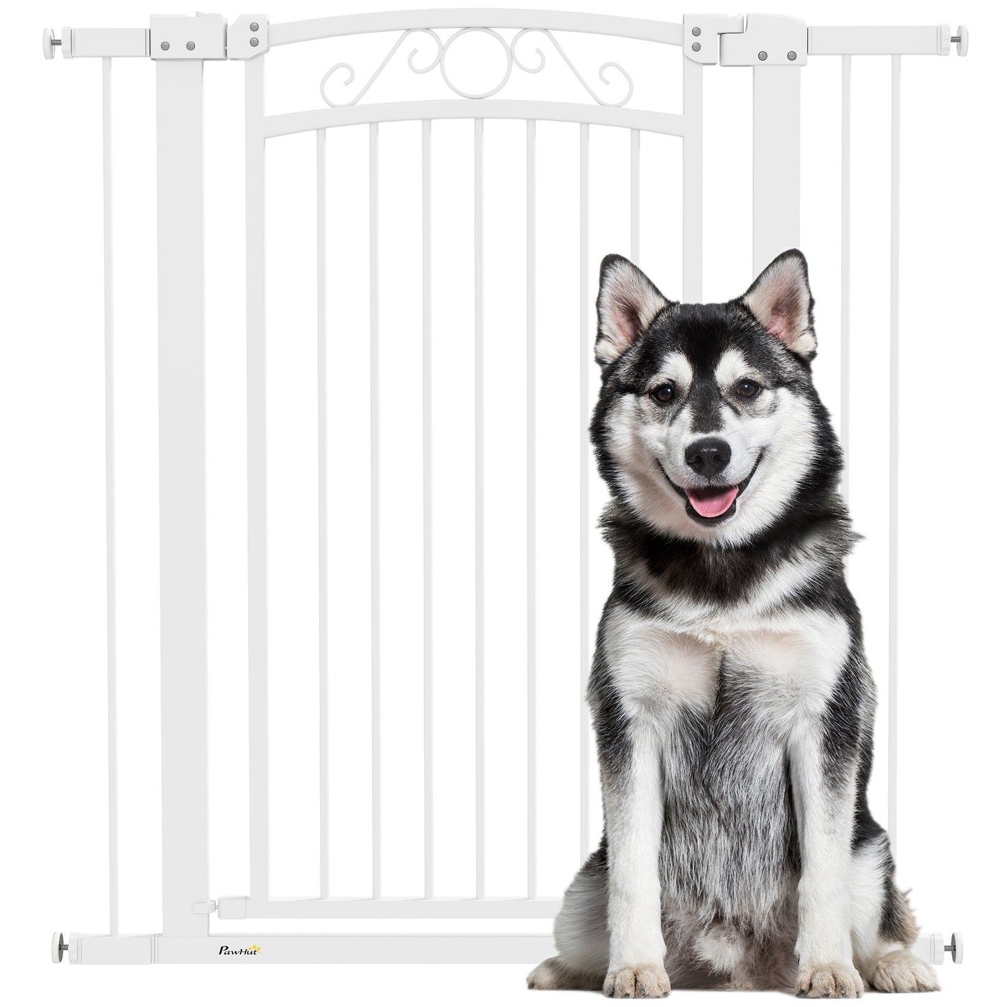 Pawhut Barrera Para Perros Con Cierre Automático_0