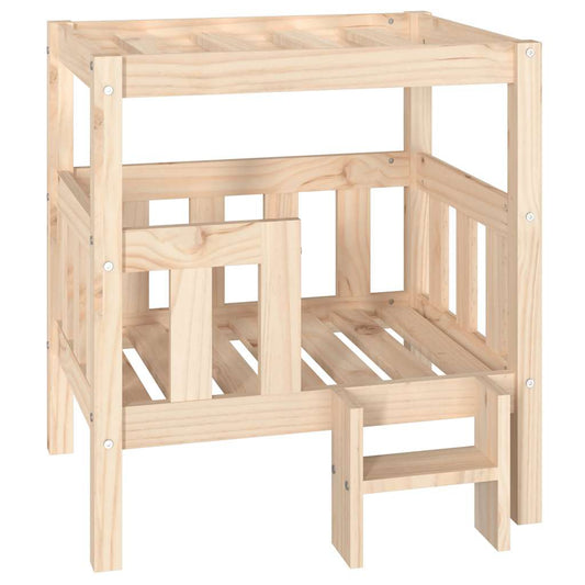 Vidaxl Cama Para Perros Madera Maciza De Pino 65,5x50,5x70 Cm_0
