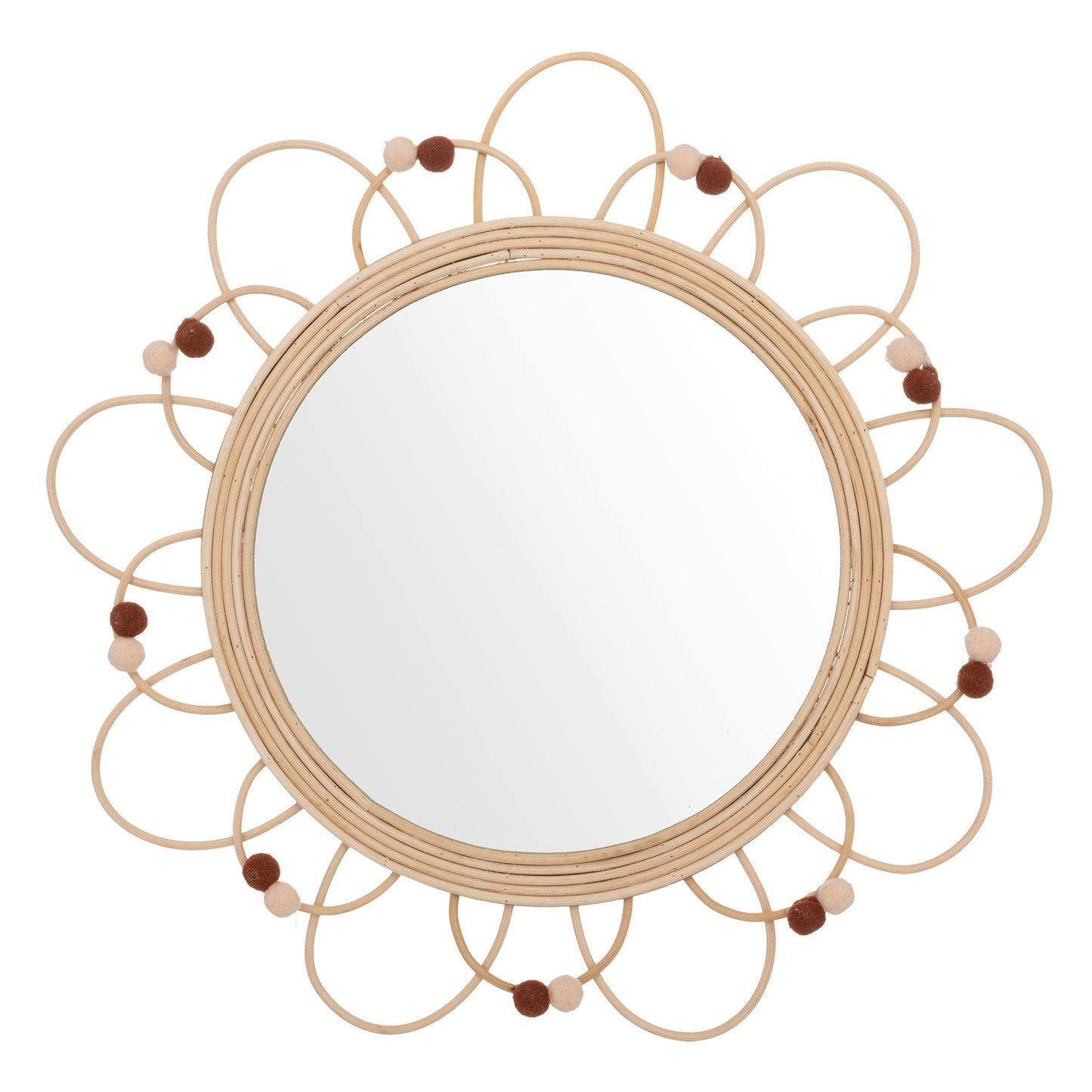 Wellhome Espejo De Ratán Campagne D.38cm