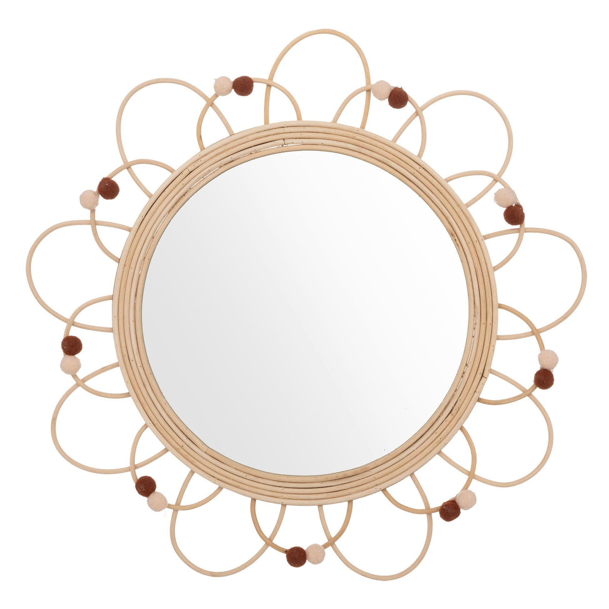 Wellhome Espejo De Ratán Campagne D.38cm