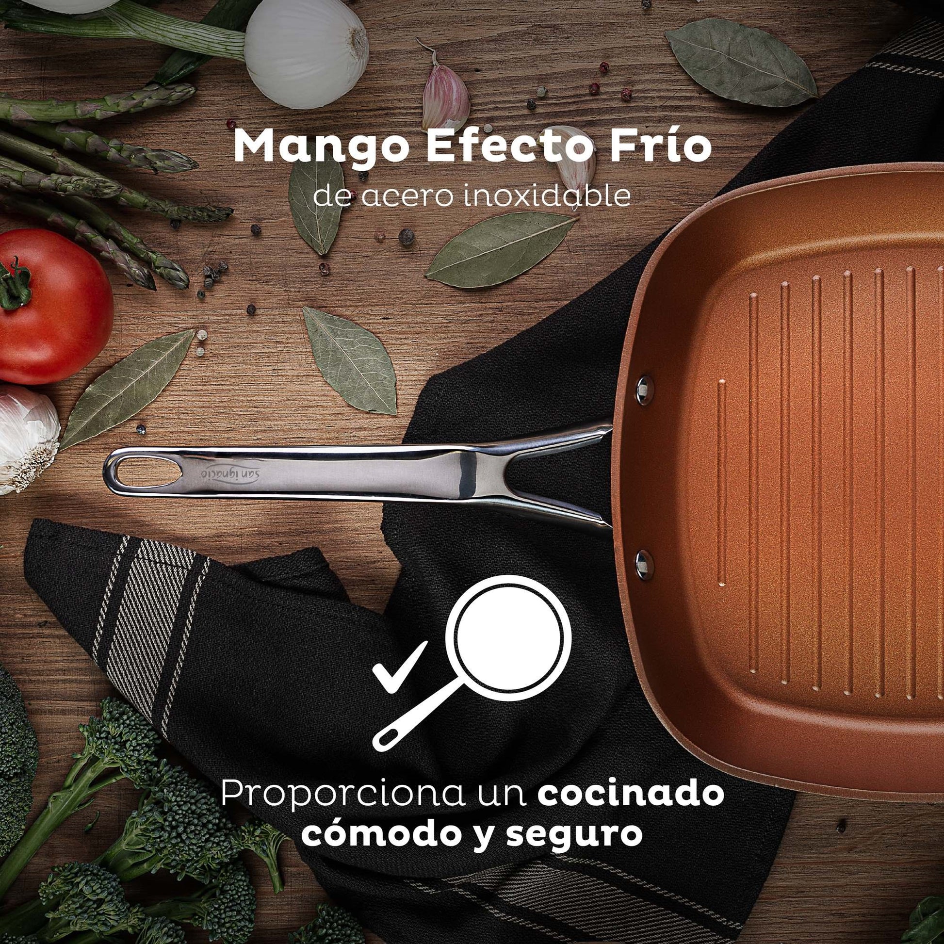 Set Sartén Grill Y Wok 28cm San Ignacio_5