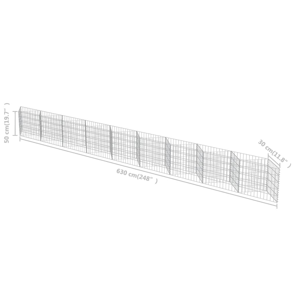 Muro De Gaviones De Acero 630x30x50 Cm / Vetonek_4