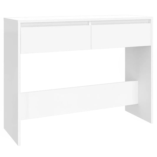 Mesa Consola Madera De Ingeniería Blanca 100x35x76,5 Cm_0