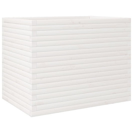 Jardinera Madera Maciza De Pino Blanco 90x60x68,5 Cm_0