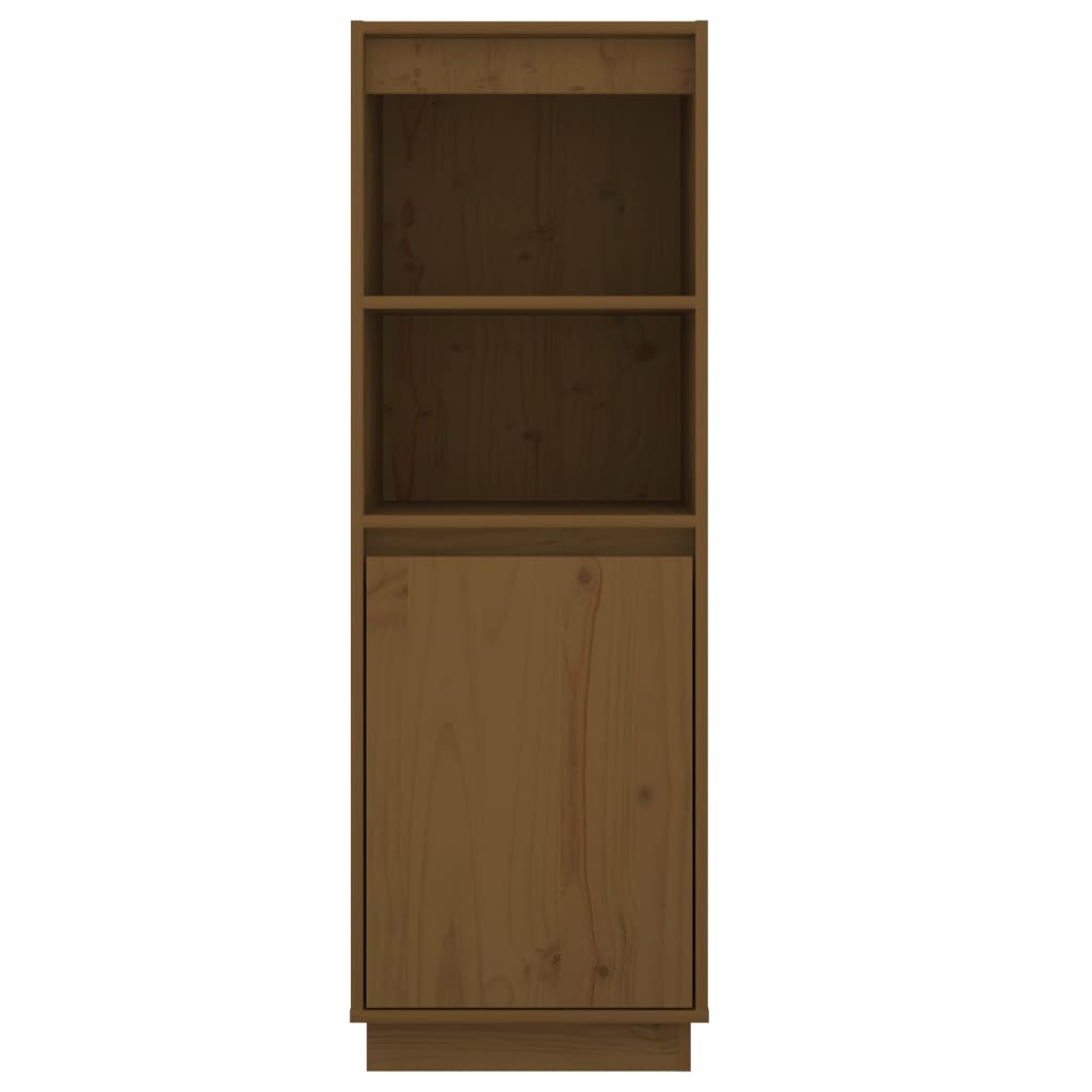 Aparador Alto De Madera Maciza De Pino Marrón Miel 37x34x110 Cm / Vetonek_4