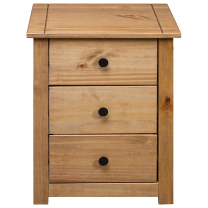 Mesita De Noche De Madera Maciza Pino Estilo Panamá 46x40x57 Cm_3