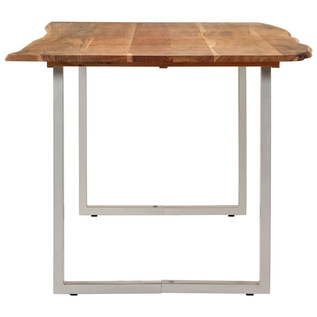 Mesa De Comedor De Madera Maciza De Acacia 180x90x76 Cm_3