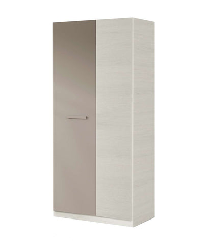 Armario 2 Puertas Abatibles Ares Plus Acabado Blanco Alpes/basalto. 200cm(alto) 90cm(ancho_0