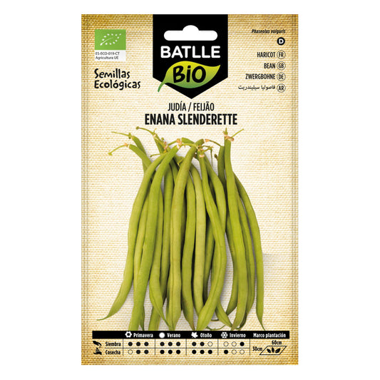 Semillas de Judía Slenderette ecológicas Batlle