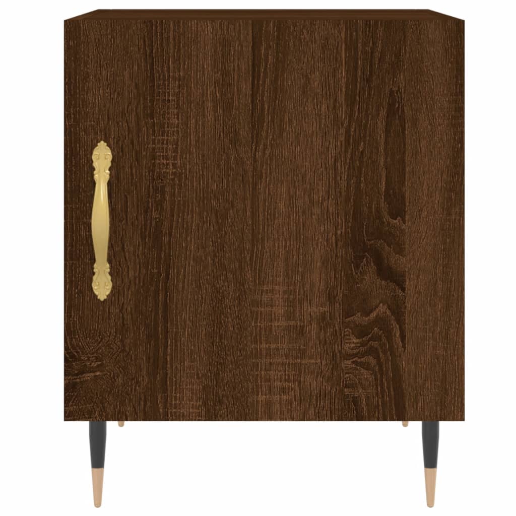 Mesitas Noche 2 Uds Madera Ingeniería Marrón Roble 40x40x50 Cm_3