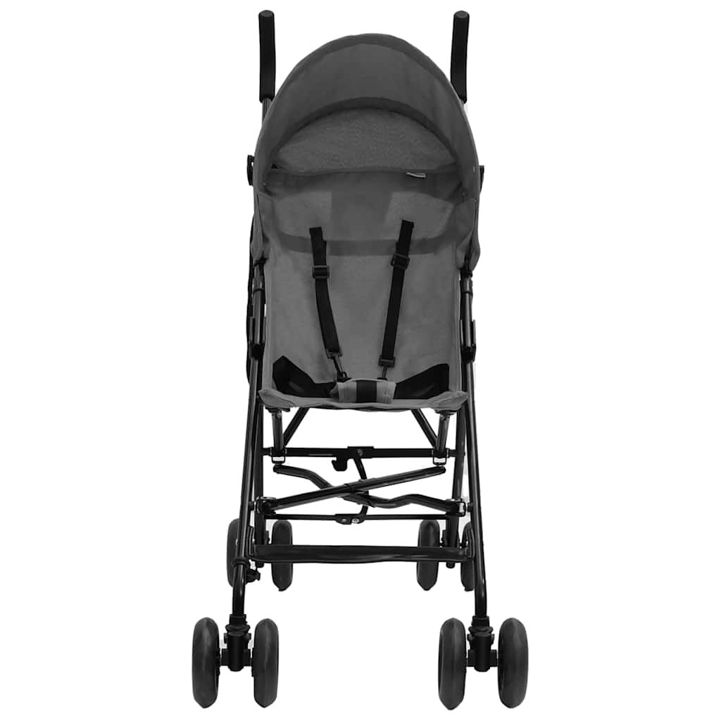 Vidaxl Silla De Paseo De Bebé Acero Gris Claro Y Negro_1