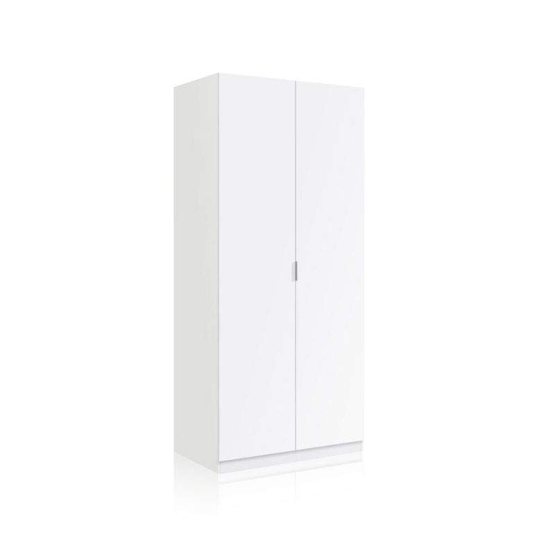 Armario Astra 2 Puertas Melamina, Blanco, 81 X 180 X 52_0