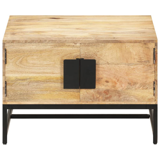 Mesa De Centro Madera Maciza De Mango 67x67x45 Cm_0