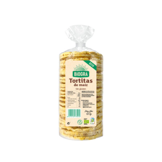 Tortitas de maíz Sin gluten Biogra 120g