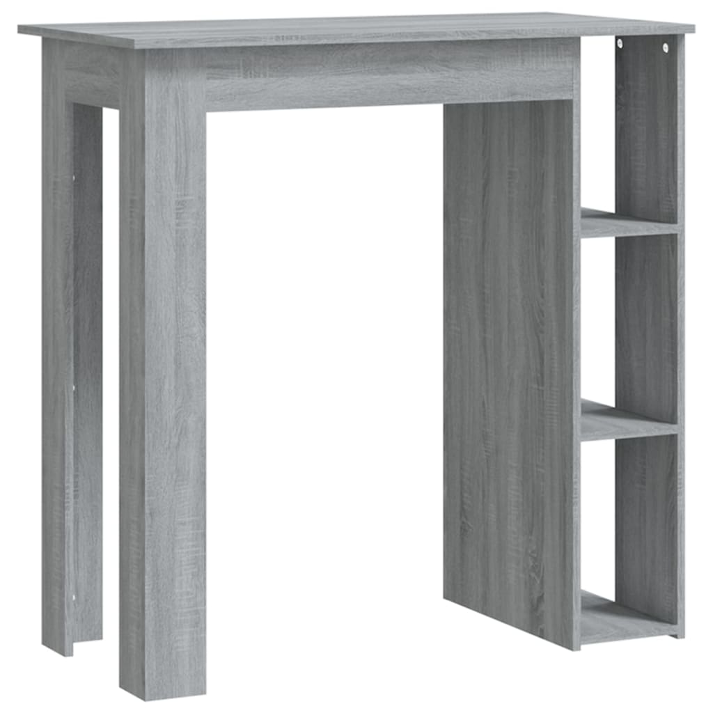 Mesa Alta Con Estante Gris Sonoma 102x50x103,5 Cm_0